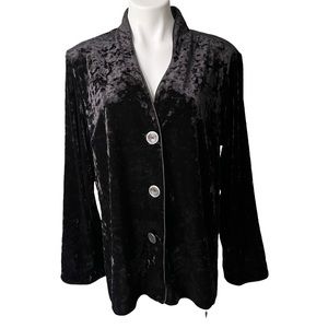 90’s Vintage Harve Benard Black Velvet Jacket